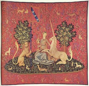 Dame à la licorne, 5ème tapisserie visible au musée de l'hôtel de Cluny à Paris